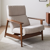 Trueliving_Midcentury Show Wood Highback Chair_Beige_H 35 X L 33 X D 38
